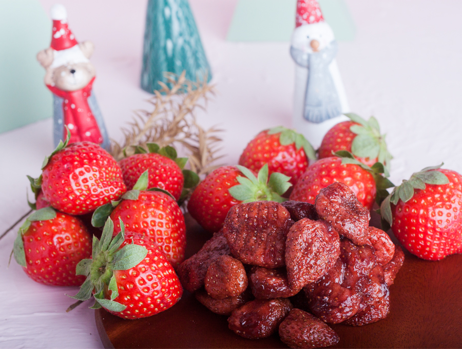 緊實飽滿的草莓果乾-想吃草莓不用等待到冬季