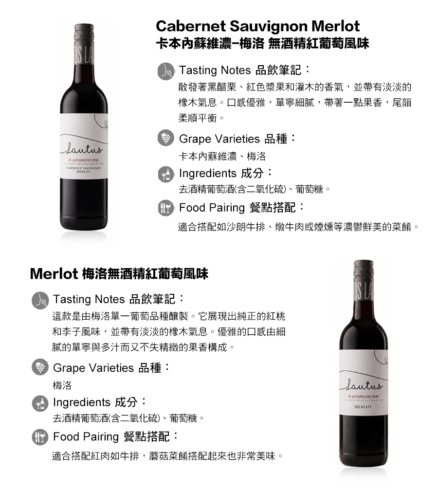 勞特斯紅葡萄風味介紹Cabernet Sauvignon Merlot 卡本內蘇維濃-梅洛、Merlot 梅洛